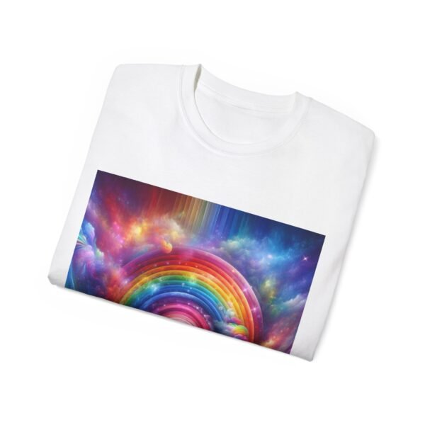 Colorful Rainbow Clouds Unisex Cotton Tee, Vibrant Graphic Tee, Casual Wear, Gift for Friends, Summer Vibes, Festival Shirt - Image 11