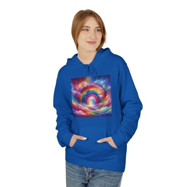 Rainbow Dreams Cozy Fleece Hoodie | Unisex Softstyle Sweatshirt, Gift For Her, Fashion Hoodie, Relaxing Wear, Unique Artwork - Image 25