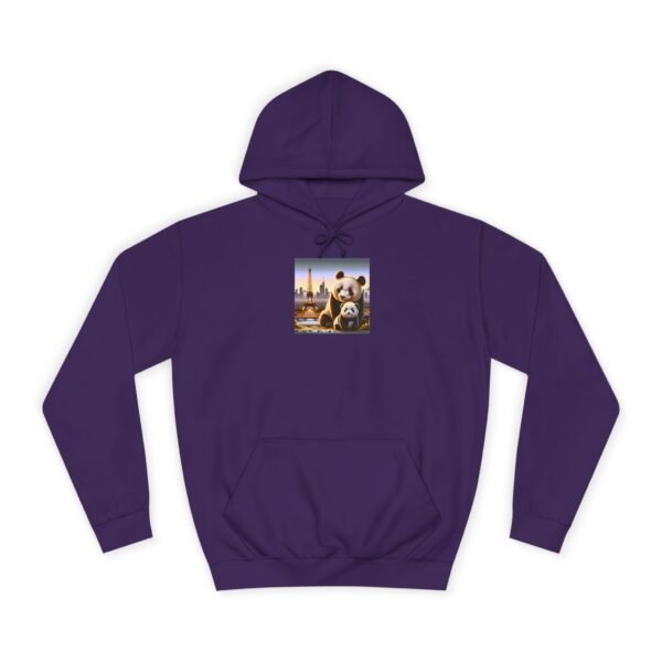 Cozy Unisex College Hoodie - Pandas in Paris (Front) - Image 33