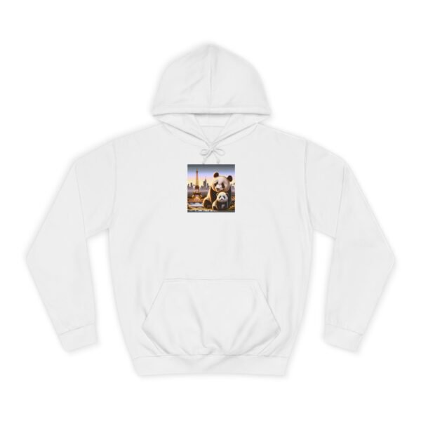 Cozy Unisex College Hoodie - Pandas in Paris (Front) - Image 5