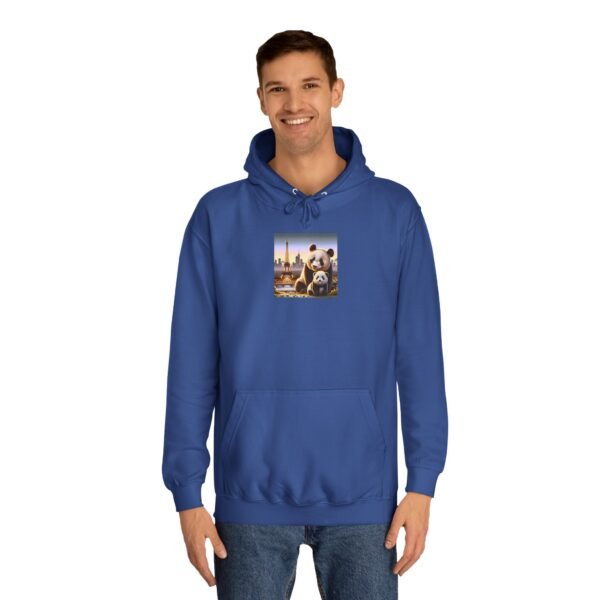 Cozy Unisex College Hoodie - Pandas in Paris (Front) - Image 23