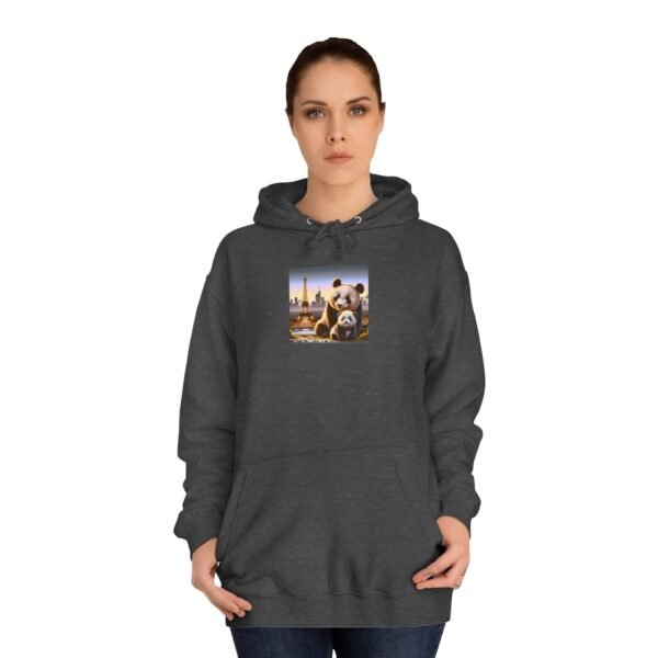 Cozy Unisex College Hoodie - Pandas in Paris (Front) - Image 32