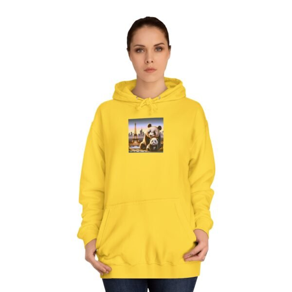 Cozy Unisex College Hoodie - Pandas in Paris (Front) - Image 12