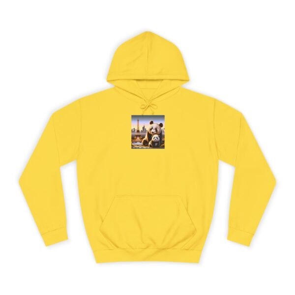 Cozy Unisex College Hoodie - Pandas in Paris (Front) - Image 9