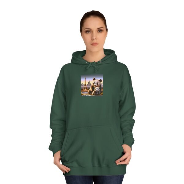 Cozy Unisex College Hoodie - Pandas in Paris (Front) - Image 20
