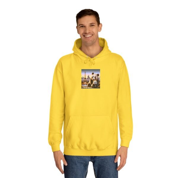 Cozy Unisex College Hoodie - Pandas in Paris (Front) - Image 11