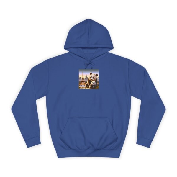 Cozy Unisex College Hoodie - Pandas in Paris (Front) - Image 21