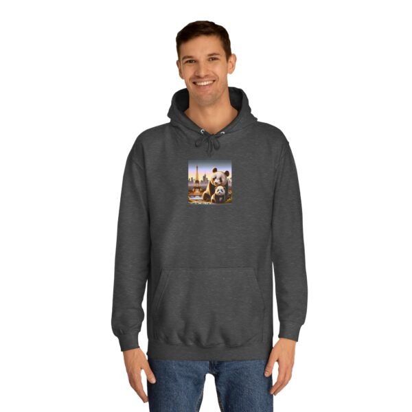 Cozy Unisex College Hoodie - Pandas in Paris (Front) - Image 31
