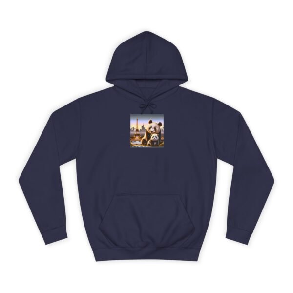 Cozy Unisex College Hoodie - Pandas in Paris (Front) - Image 25
