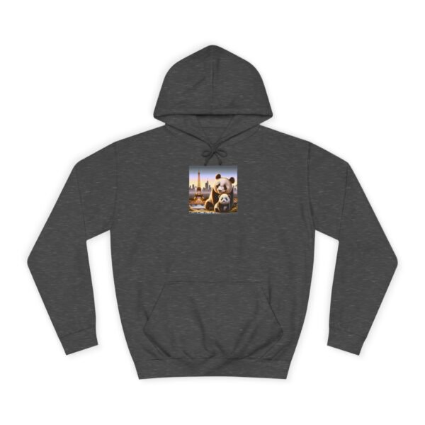 Cozy Unisex College Hoodie - Pandas in Paris (Front) - Image 29