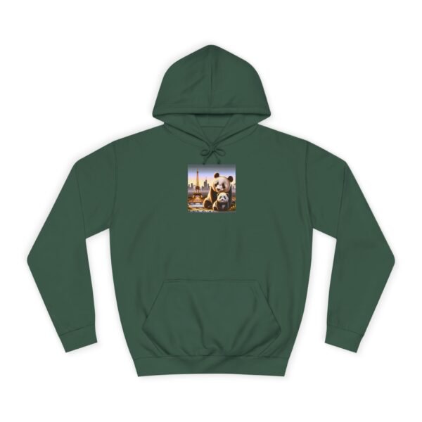 Cozy Unisex College Hoodie - Pandas in Paris (Front) - Image 17